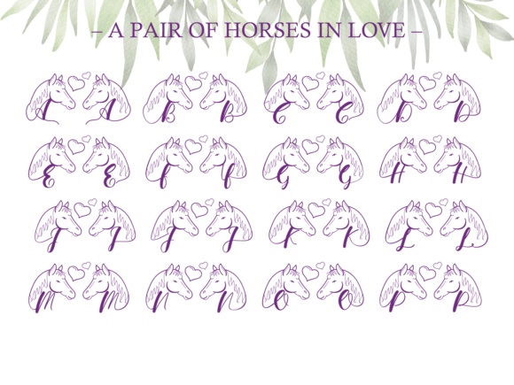 A Pair of Horses in Love Font - Preview 1
