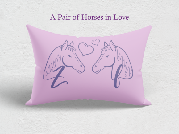 A Pair of Horses in Love Font - Preview 3