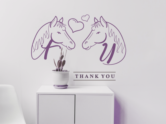 A Pair of Horses in Love Font - Preview 6