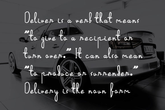 Deliver Font - Preview 1