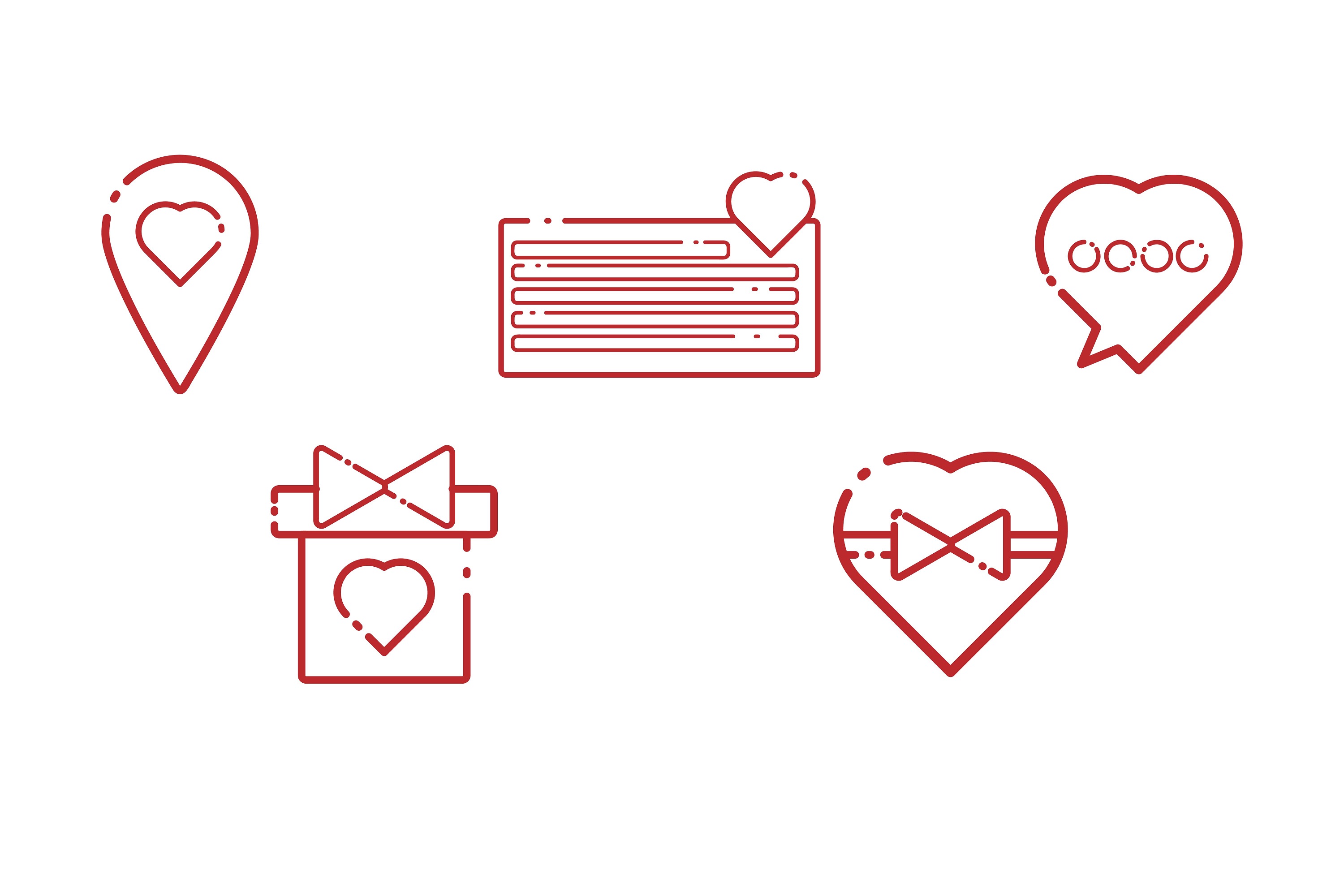 Gift Love Marker Valentine Icon Set Graphic by smss · Creative Fabrica