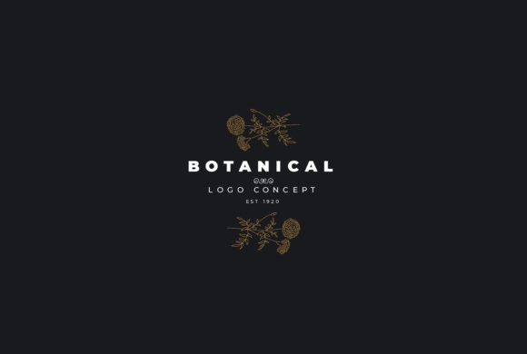 Handdrawn Marigold Botanical Floral Logo