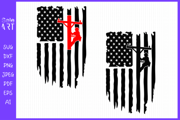 Lineman Flag&nbsp;&nbsp; Graphic Crafts By SeleART