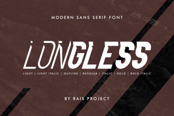 Longless Font PNG with transparent background - Preview 1