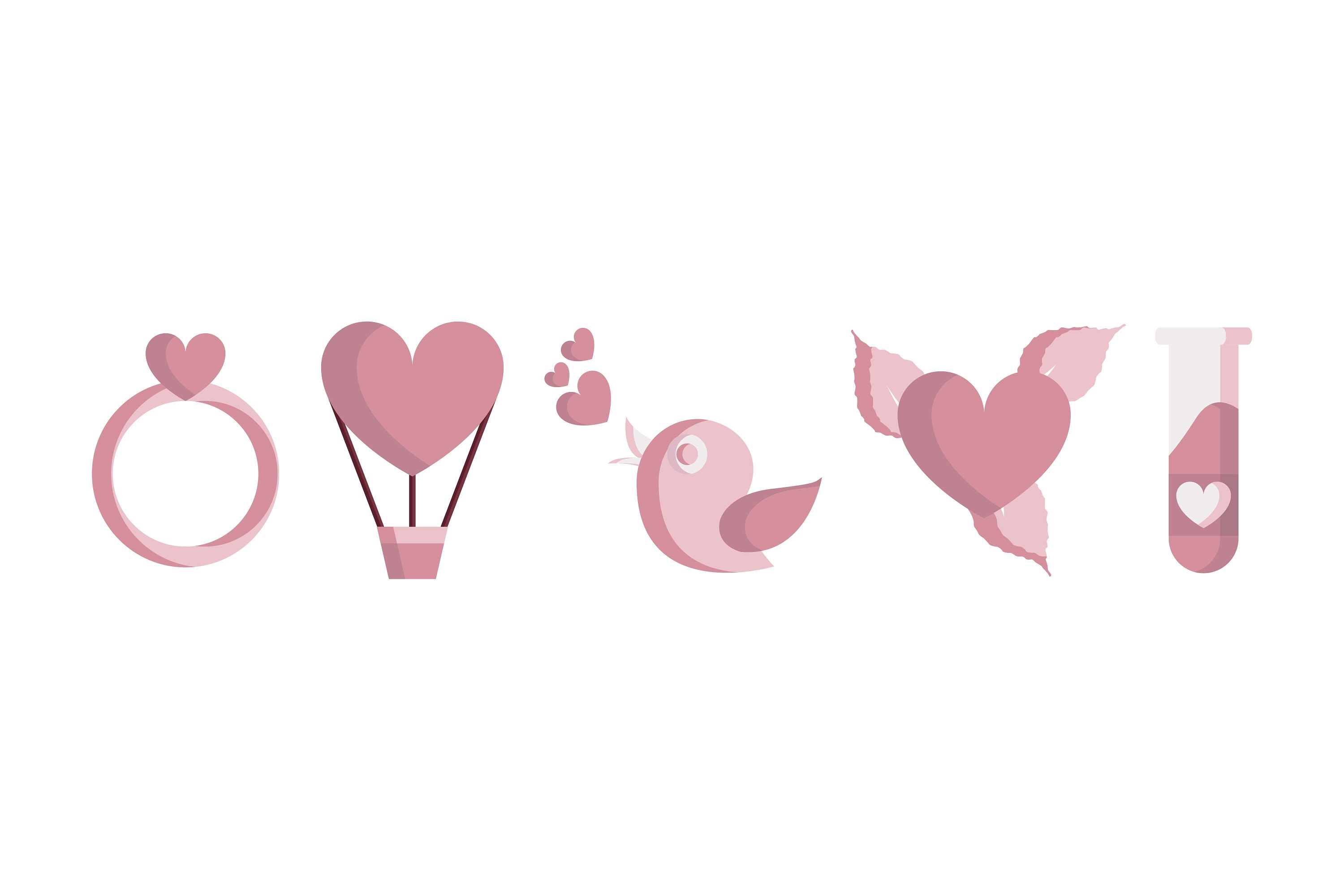 Love Leaves Ring Love Valentine Icon Set Graphic by smss · Creative Fabrica