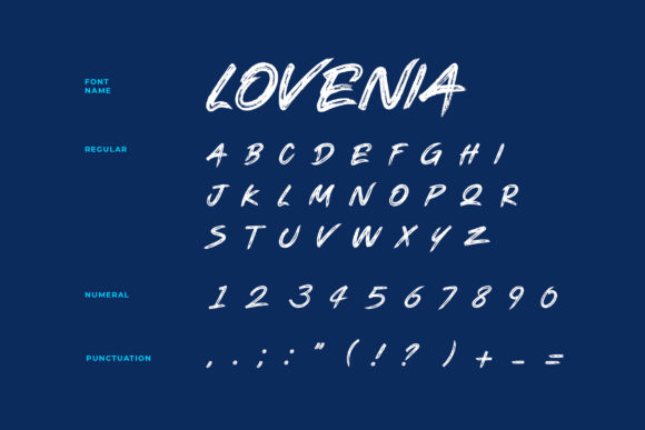 Lovenia Font PNG with transparent background - Preview 3