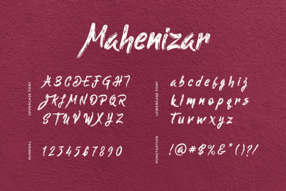 Mahenizar Font PNG with transparent background - Preview 3