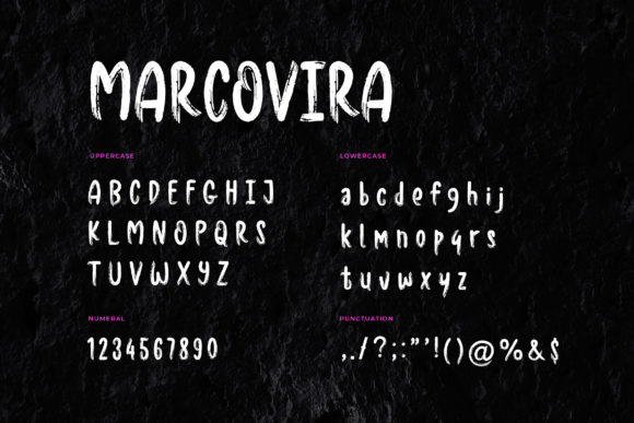Marcovira Font PNG with transparent background - Preview 3