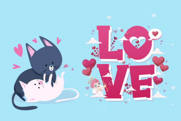 Meow in Love Font PNG with transparent background - Preview 1