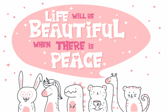 Meow in Love Font PNG with transparent background - Preview 2