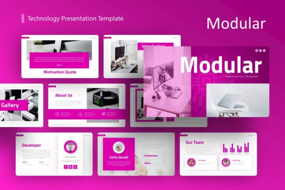 Preview of Modular Technology Presentation Template technology presentation template