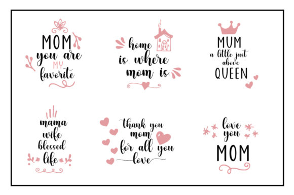 Mom Grow Loves Font PNG with transparent background - Preview 1