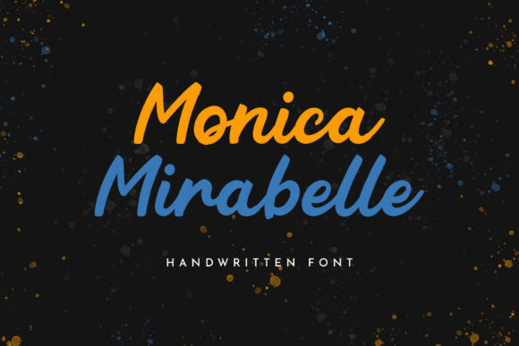 Monica Mirabelle Font PNG with transparent background - Preview 1