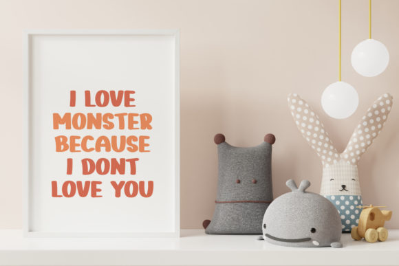 Monster Funny Font PNG with transparent background - Preview 2