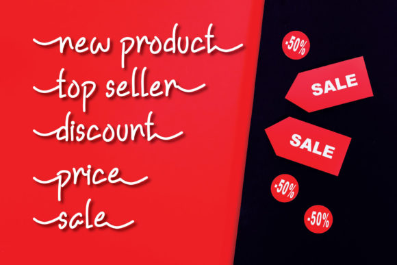 New Product Font PNG with transparent background - Preview 1