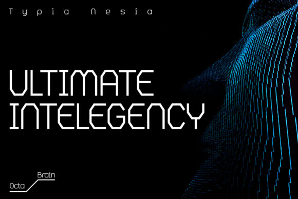 Octa Brain Font PNG with transparent background - Preview 1