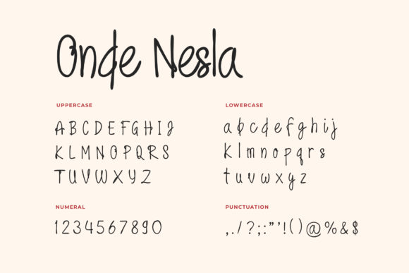 Onde Nesla Font PNG with transparent background - Preview 3