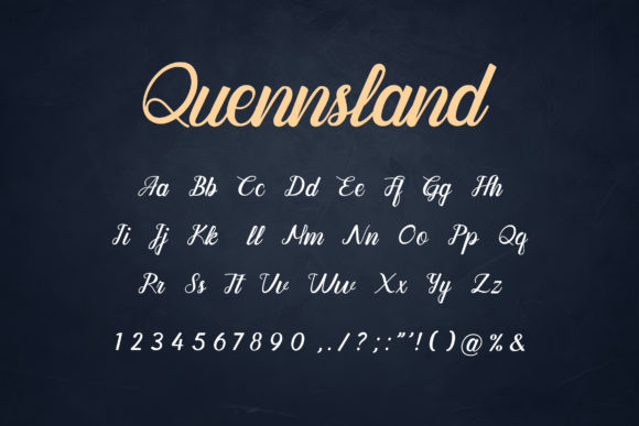 Quennsland Font PNG with transparent background - Preview 3