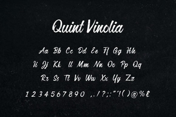 Quint Vinolia Font PNG with transparent background - Preview 3