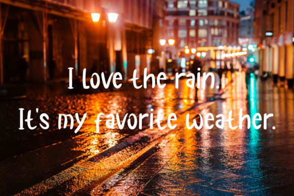 Rainy Forever Font PNG with transparent background - Preview 1