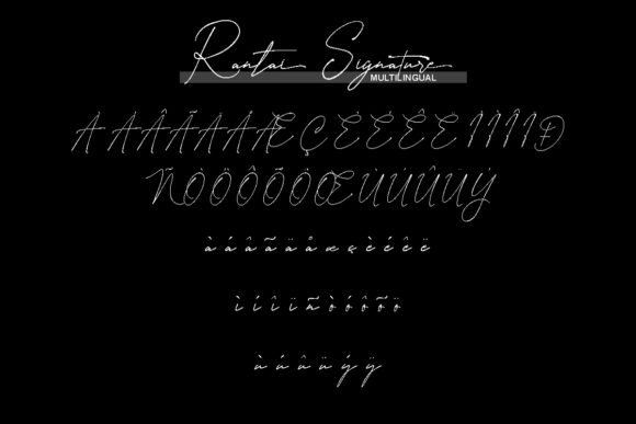 Rantai Signature Font PNG with transparent background - Preview 2