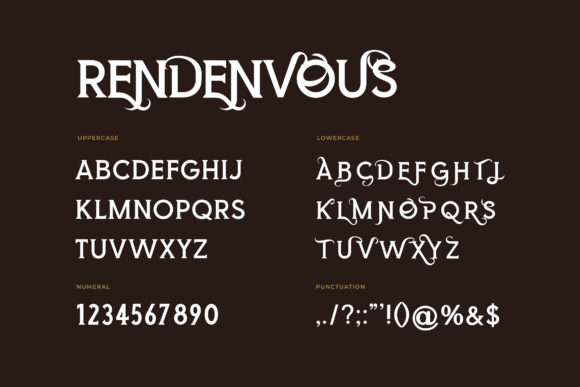 Rendenvous Font PNG with transparent background - Preview 3