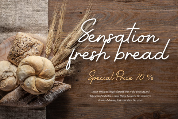 Risotto Bistro Font PNG with transparent background - Preview 2