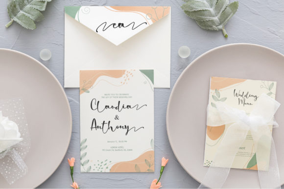 Romantic Blossom Font PNG with transparent background - Preview 3