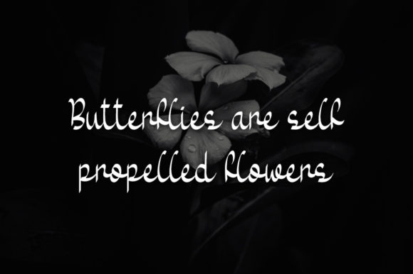 Black Flower Font - Preview 2