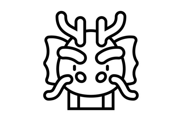 Chinese New Year Dragon Outline