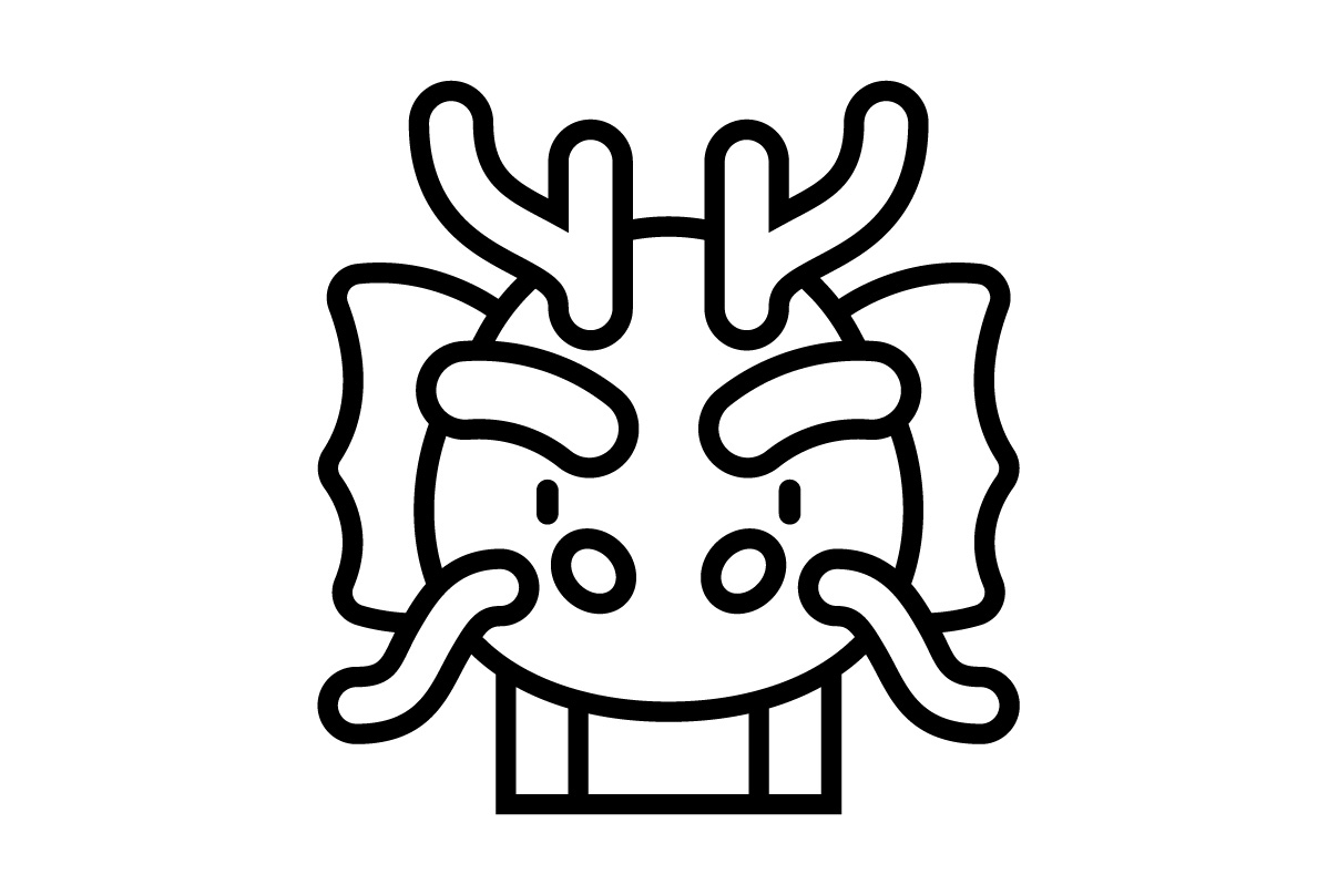 Chinese New Year Dragon Outline