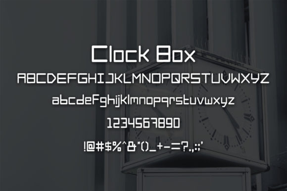 Clock Box Font - Preview 3