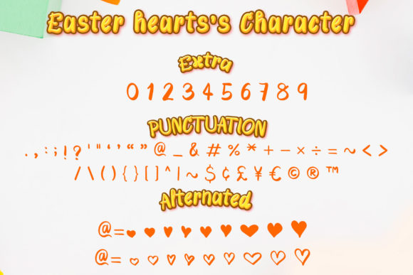Easter Hearts Font - Preview 2