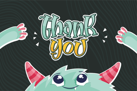 Hello Little Monsta Font - Preview 6