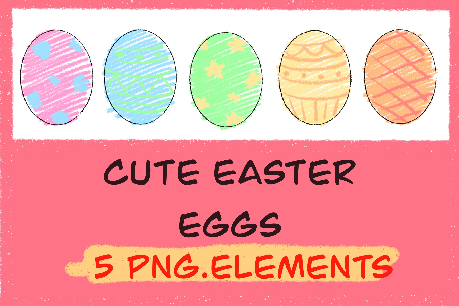 Illustration of Cute Easter Eggs Graphic by aunny2544 · Creative Fabrica