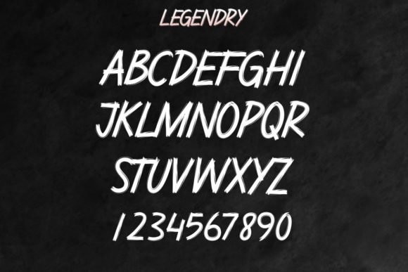 Legendry Font PNG with transparent background - Preview 3
