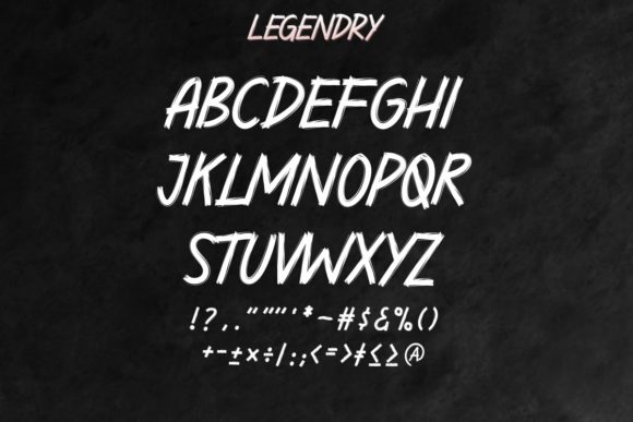 Legendry Font PNG with transparent background - Preview 5