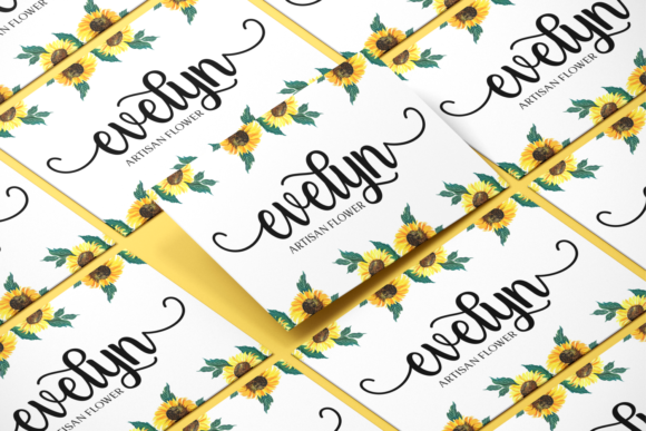 Lovely Floral Font PNG with transparent background - Preview 2