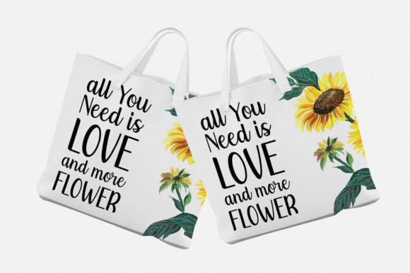 Lovely Floral Font PNG with transparent background - Preview 3