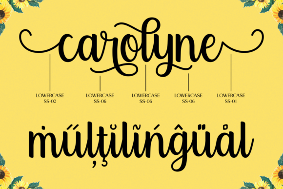 Lovely Floral Font PNG with transparent background - Preview 4