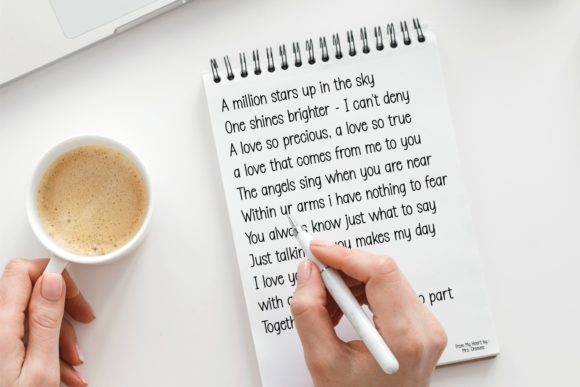 Lovely Notes Font PNG with transparent background - Preview 1