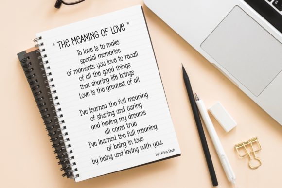 Lovely Notes Font PNG with transparent background - Preview 3
