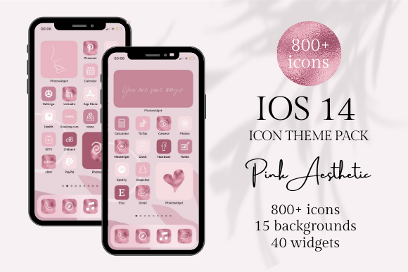 Pink IOS 14 App Icons Graphic by hayleyameliacreative · Creative Fabrica