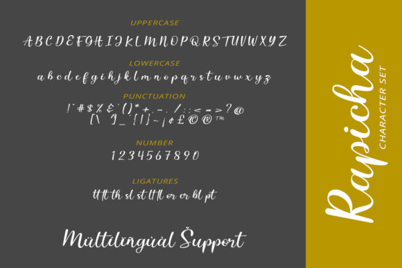 Rapicha Font PNG with transparent background - Preview 6