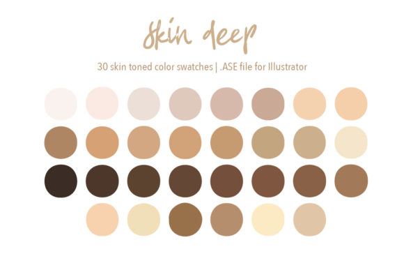 Skin Deep Illustrator Palette Graphic Add-ons By Jennadesigns