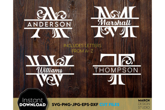 Alphabet Split Monogram Bundle Letters