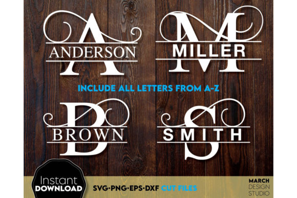 Alphabet Split Monogram Bundle Letters