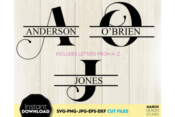 Alphabet Split Monogram Bundle Letters