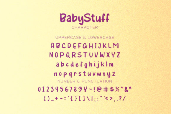 BabyStuff Font - Preview 1