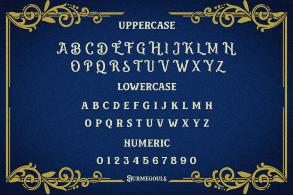 Burmegouls Font PNG with transparent background - Preview 3